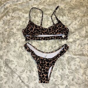 Amazon Leopard Print Bikini Small